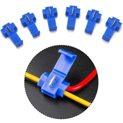 Produktbild von 50 Quick-Connect Drahtklemmen – Isolationsdurchstoßend – Rot, Blau, Gelb – 10-24A – Ohne Abisolieren – Für Haus- & Kfz-Elektrik