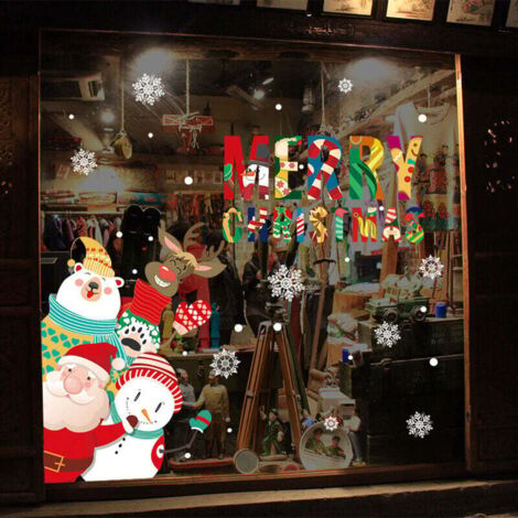 Fensterbilder Weihnachten 2026 – Doppelseitige Statische Weihnachtsaufkleber Mit Schneeflocken & Merry Christmas Für Fensterdekoration
