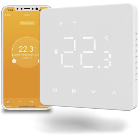 URPIZY WiFi-Thermostatsteckdose – Programmierbar, Kompatibel Mit Tuya & Alexa, -20°C Bis 70°C, Für Heiz- Und Kühlsysteme