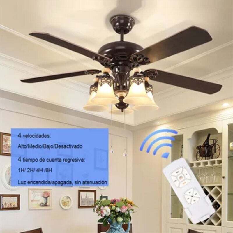 Ventilatore a soffitto con luce LOGAR con telecomando LED Blu