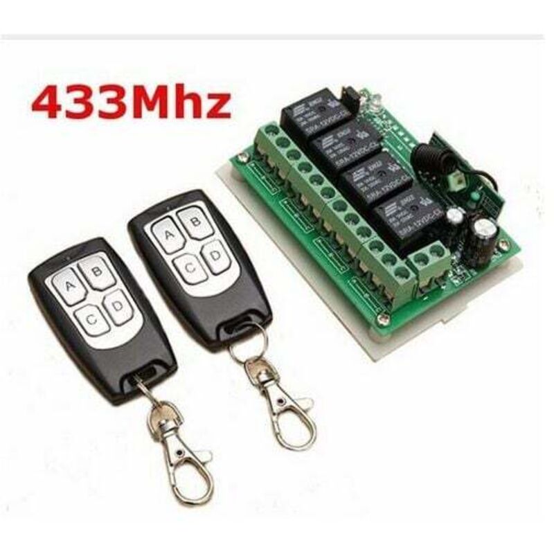 Kit Telecomando Wireless 12 Tasti 433MHz – Per Gru, Cancelli, Relè (controllo Fino A 500m)