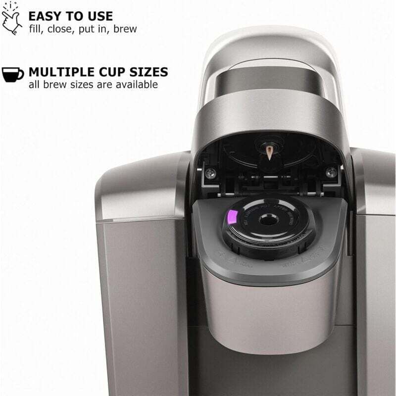 4 cialde riutilizzabili K-Cup, PP e acciaio inox, compatibili con
