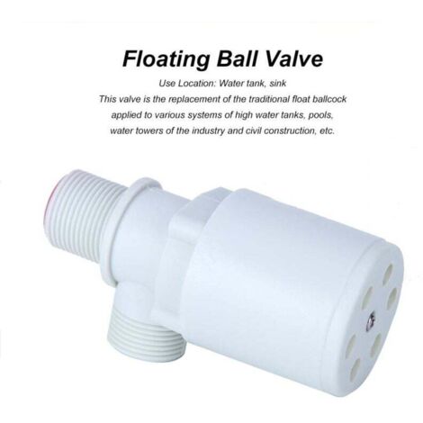 Bonbela Valvola Di Controllo Automatica Del Livello Dell'acqua 3/4 "Valvola A Sfera Galleggiante In Plastica Con Ingresso Superiore Per Serbatoi D'acqua Torri Piscine Valvola A Galleggiante