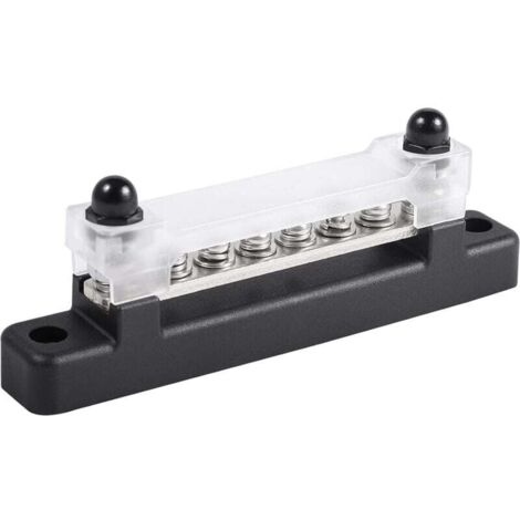 Morsettiera di Alimentazione, 2 Pezzi Barra Bus Batteria Nero Rosso 12 V A 48 V 150 A M6 Terminale 6 Perno per di Alimentazione per Yacht Nave Auto