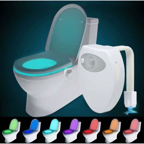 Luce Led Per Water WC 8 Colori Illuminazione RGB Bagno + Sensore