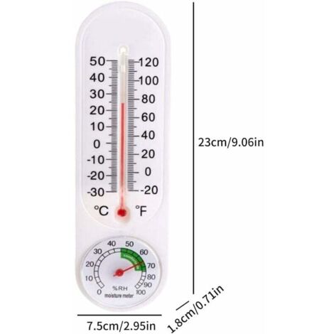 Termometro Da Parete 2 In 1 Con Igrometro – Design Sole 33 Cm, Senza Batterie Per Esterno E Serra - 2