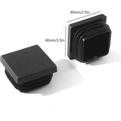 Bouchon Plastique Pour Tuyau Carré – Noir/Blanc/Gris – Embout Pour Tube PE – Marque EMFA