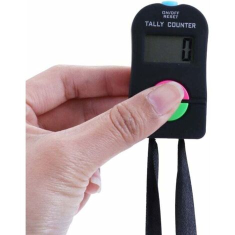 Hitopin 8PCS Contatori Digitali con Luce LED, Mini Contatore delle Dita, Contatori di Dita Elettronici, Contatore Digitale Elettronico LCD, per Piano di Inventario del Golf di Sport di Preghiera
