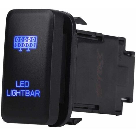 Interruttore a bilanciere 12V 24V, 5 pin SPST ON-OFF Barra luminosa a LED Interruttore a levetta a bilanciere, interruttore a bilanciere impermeabile funziona con camion per barche(Blu