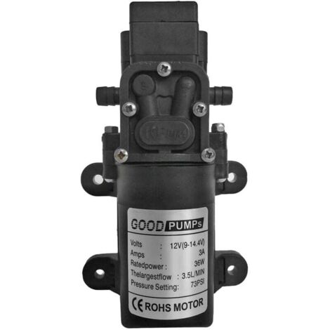 Pompa Autoadescante A Membrana DC 12V – 8 L/min, 160 PSI, 70m Testa, Per Autolavaggio E Irrigazione, Guscio ABS, Valvola Intelligente Con Pressostato