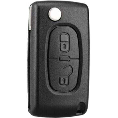 AUTOZOCO Cover Telecomando Chiave Auto In Silicone TPU 2 Pulsanti, Compatibile Peugeot Citroen, Bianco - 3
