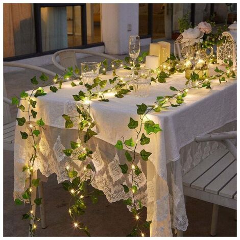 Ounona 2 Piante Ragno Finte – Edera Con Foglie In Seta, 65 Cm, 5 Rami, Per Decorazione Casa E Feste