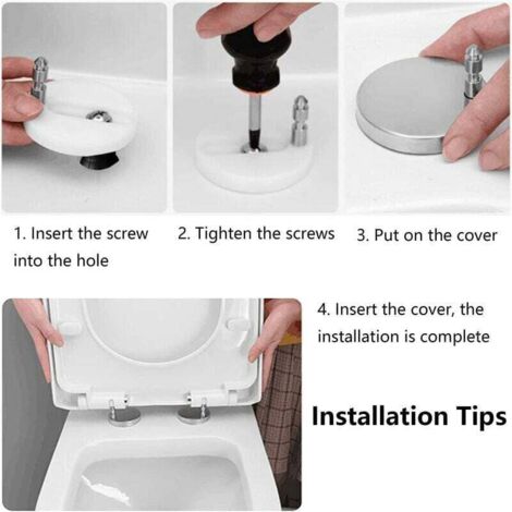 Kit Fissaggio Universale Per Sedile WC – Viti In Acciaio Inox, Bulloni Di Espansione – 3 Paia - 4