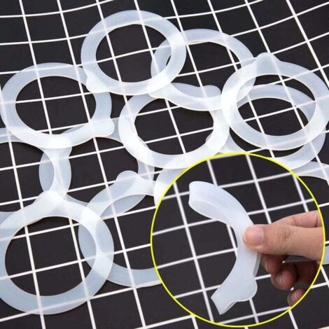 KINBOM 6 Pezzi Guarnizioni di Ricambio in Silicone, Anello di tenuta in Silicone Guarnizioni in Gomma per Barattoli Lattine Sigillate in Vetro (Diametro Esterno 9,5cm, Diametro Interno 6,8cm