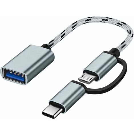 Adattatore tipo C, CableCreation da USB C a USB 3.0 A femmina, cavo OTG USB- C, per MacBook, tablet Nokia N1 e dispositivi tipo C, 0,2 m Space Gray CM-AF/ 0.5FT