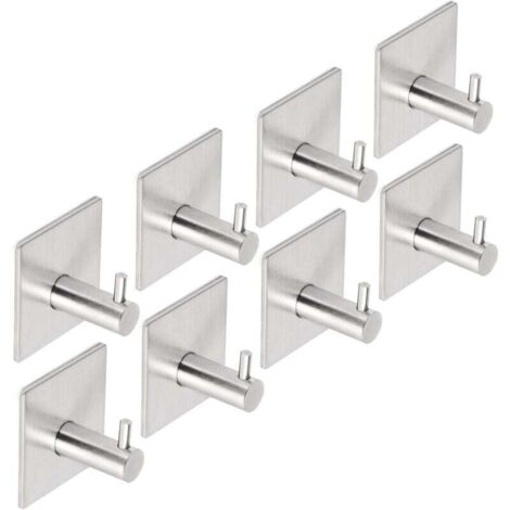 Confezione Da 6 Ganci In Acciaio Inossidabile Sopra La Porta Pellicola Di Plastica Staccabile Senza Foratura E Protezione In Schiuma Reversibile A Forma Di Freccia Cava 85830071