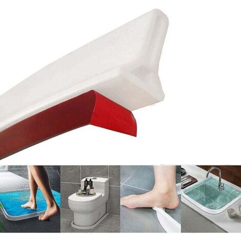 Barriera Autoadesiva Per Doccia In Silicone 39 Pollici – Paraspruzzi Flessibile Per Separazione Umido/asciutto, Facile Da Installare