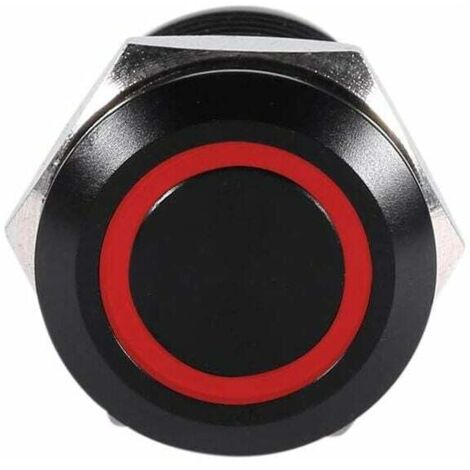 TONYSA 2 pezzi 22 mm interruttore a pulsante in metallo testa piatta