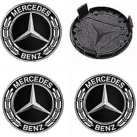 Emblemi Centro Ruota Mercedes 4 Tappi Per Cerchi Mercedes 75 Mm - Foto 3