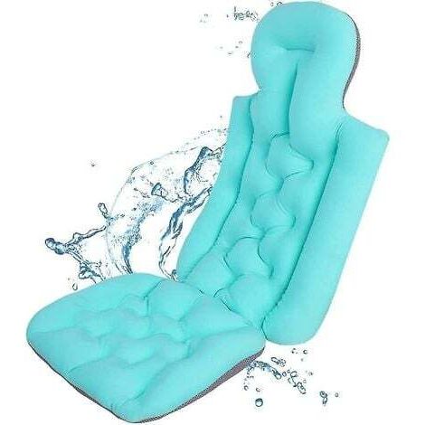 Cuscino Da Bagno Antiscivolo Con Ventose Per Supporto Collo E Schiena Bianco 98282579
