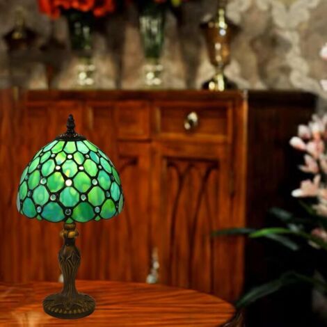 Topyond Lampada Da Tavolo Vintage: Design A Torta In Vetro Arancione, Luce Notte Per Comodino