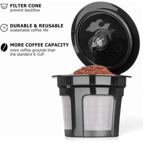 6 Cialde Filtro Caffè Riutilizzabili Per Keurig K675 - Colore Viola - Blenpar