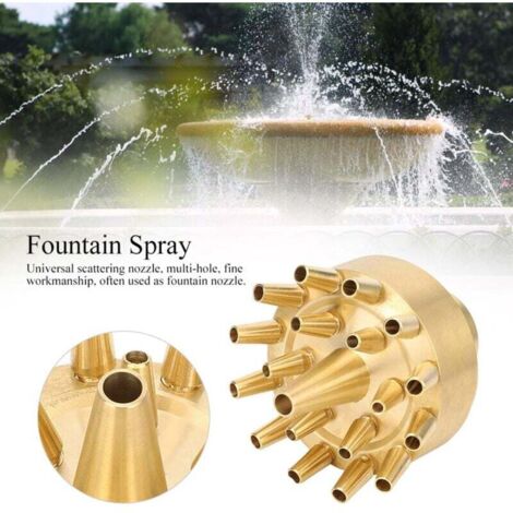 Giochi D'acqua Ugello Per Fontana Con Irrigatore Per Laghetto, Testa Di Spruzzo In Cedro A Cascata Con Torre Di Ghiaccio In Ottone Per Laghetto Da Giardino, Piscina, Decorazione Rocciosa(1/2'' 3/4 Fontana Per - 6