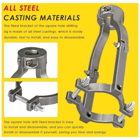 Adattatore Per Punte A Foro Quadrato In Acciaio Inox – Compatibile Con Trapani A Mano E Da Banco, Diametro 38-55mm