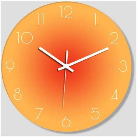 Isoa Orologio Da Parete Silenzioso 24 Cm - Rotondo Con Pittura A Olio - Moderno Per Soggiorno, Camera Letto, Bagno