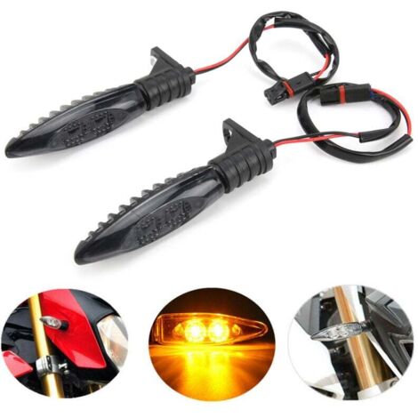 Abbigliamento Moto e Accessori - Coppia Frecce Indicatori Direzione Moto Custom Naked Universali Metallo Cromo