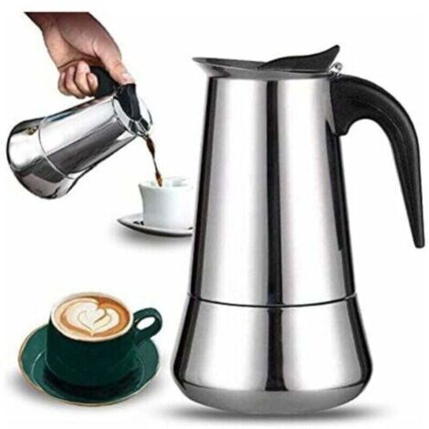 TrAdE Shop Traesio - Caffettiera Acciaio Inox Per Casa E Ufficio A Doppia Parete Laplaya