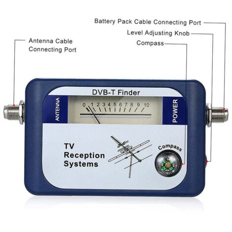 Rilevatore Di Segnale Digitale Per Antenna TV – Portatile Con Retroilluminazione E Batteria 9V