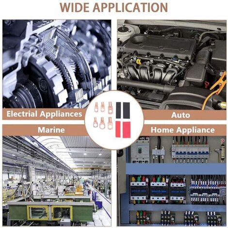Terminali Di Filo Di Rame, 14-12 AWG OT2.5-6, Foro Di Bullone, Estremità Del Cavo Della Batteria, Occhielli Crimpatura Tubolare Anello, Terminali Connettori Argentati, 200 Pezzi - Foto 5