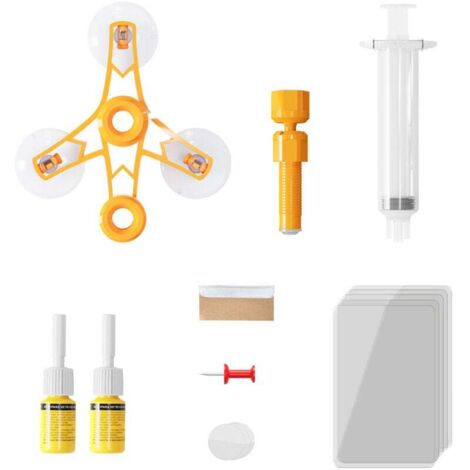 Kit di riparazione parabrezza,kit di riparazione parabrezza auto auto vetro crepa sigillante resina set riparazione correzione parabrezza a angoli
