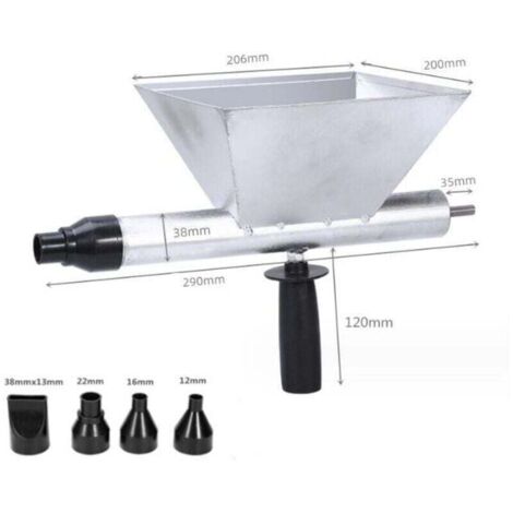 APPLICATORE PIASTRELLE CEMENTO Pistola Per Stucco Malta Strumento Di Accatastamento Con 2 Ugelli