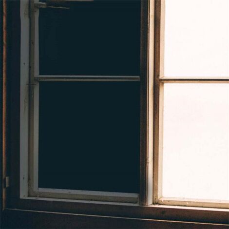 Pellicola Oscurante Per Finestre Total Blackout 299,7x90 Cm - Bianca, Static Adhesive, Blocca Luce E UV