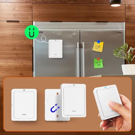 Mengshen Interruttore Della Luce Wireless E Kit Ricevitore, Interruttore Portatile Telecomando Per Lampada Da Soffitto A Parete Lampadina A Led