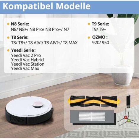 Kit Ricambi Per Ecovacs Deebot T8, T9, N8 Plus/Pro - 2 Spazzole