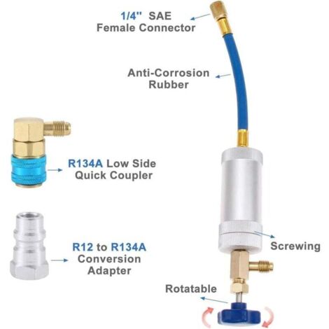 Outil D'Injection De Colorant Huile Climatisation Voiture - Injecteur Réfrigérant R134a R12 R22