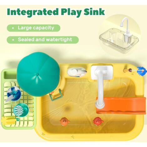 ziyahi Jouet Robinet d'Évier pour Enfants avec Eau Courante pour Maison de Jeu Robinet Jouet en Plastique Évier de Cuisine Jaune ziyahi Jouet Robinet d'Évier pour Enfants avec Eau Courante pour Maison de Jeu Robinet Jouet en Plastique Évier de Cuisine Jaune
