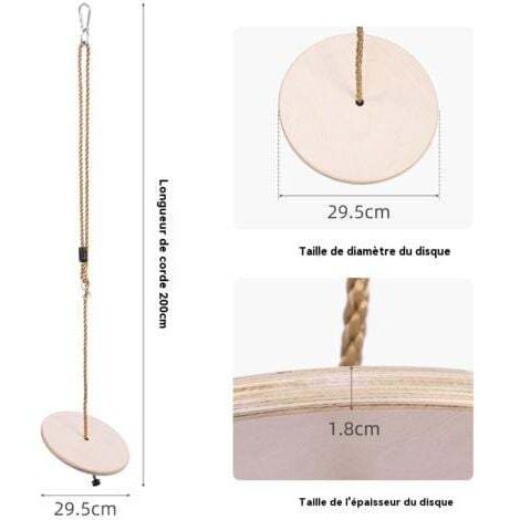 Balançoire en bois pour enfants et adultes - Balançoire de jardin avec corde réglable - Étanche - Pour cour de jardin intérieure et extérieure (66 x 30,5 cm Balançoire en bois pour enfants et adultes - Balançoire de jardin avec corde réglable - Étanche - Pour cour de jardin intérieure et extérieure (66 x 30,5 cm