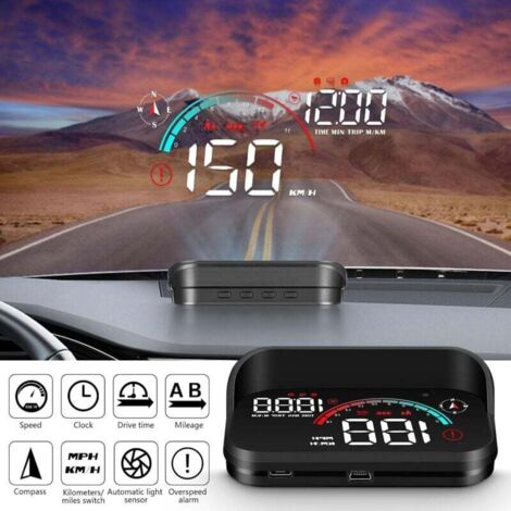 Affichage Tête Haute GPS M22 – Compteur Vitesse Voiture HUD – Alarme SurVitesse, Tension, Fatigue