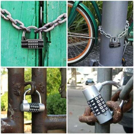 Cadenas à Code 5 Chiffres Sukudon - Lot De 2 Cadenas Combinaison - Haute Sécurité Étanche - Idéal Sport & Voyage