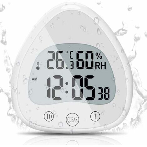 Horloge Ventouse Convient pour la salle de bain -gris - Achat & prix