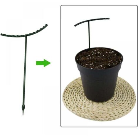 AKOFIC Lot De 6 Tuteurs Demi-Ronds Pour Plantes - En Métal Revêtu Vert - 25x40 Cm - Pour Hortensias, Pivoines, Tomates, Fleurs Tuteur Pivoine Tomate Hortensia