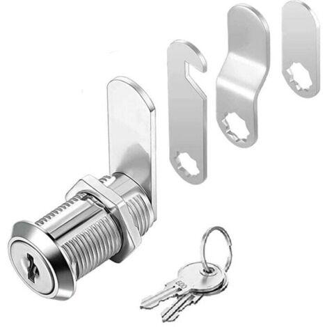 Cerradura Armario Con Llave 4 Cerraduras Cam Lock 22mm Con Llave - Para Muebles, Cajones, Buzones | Seguridad Gabinete Oficina Candado Taquilla
