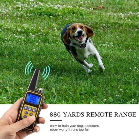Collar De Entrenamiento Para Perros A Batería: Rango 800m, Impermeable Con Vibración Y Descarga Eléctrica (Pantalla LCD)