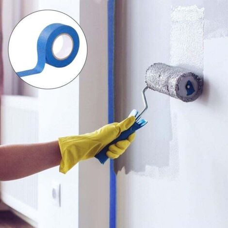 DNK TRADE Cinta De Carrocero 38mm X 50m (8 Rollos) Para Pintar Y Enmascarar - Removible Sin Residuos, Adhesivo Fuerte, Libre De Disolventes