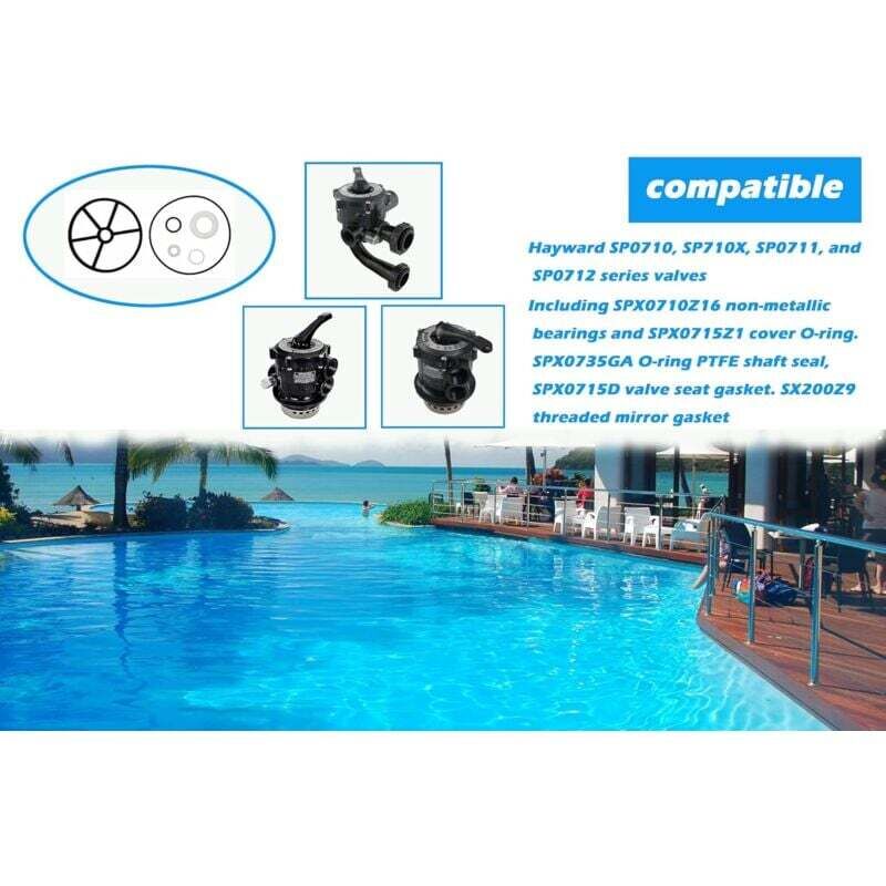 Kit De Joints Pour Vanne De Filtre De Piscine Hayward SP0710 Et VarioFlo - 8 Pièces - Compatible 3.8 Cm - Étanchéité Anti-fuites