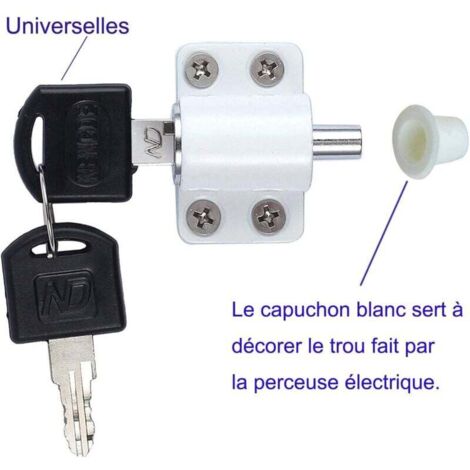 Serrure Sécurité Enfant Pour Porte Coulissante En Verre - Lot De 2 - Verrouillage Double, Installation Facile